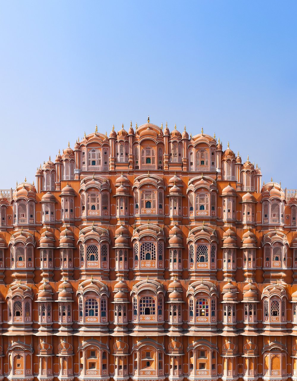 Environmental portrait in golden hour architecture